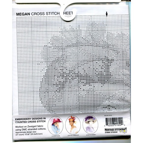 Cross Stitch Chart - Heritage Crafts - Elegance - Megan - Picture 2 of 2